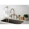 Kingston Brass KS2333NX Industrial Style Bridge Kitchen Faucet with Brass Sprayer, Antique Brass KS2333NX - alternate 5